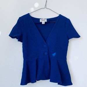 Anthropologie Ganni Peplum Jacket/Blouse